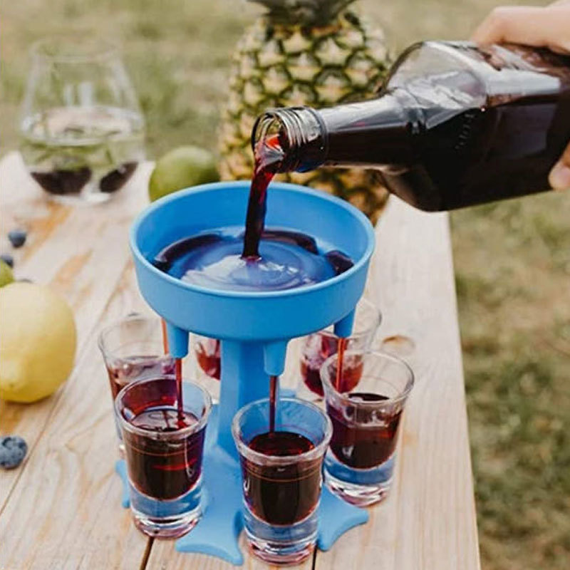 Whisky Beer And Wine - 6 ショットグラスワインウイスキービールディスペンサーホルダー酒ディスペンサー飲酒ゲームツールクリスマスホームパーティーバーショットグラス