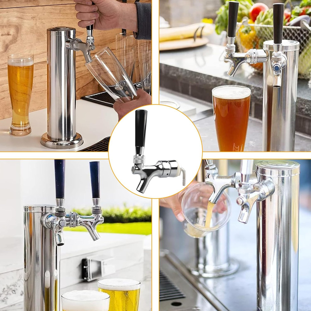 ドラフトビール蛇口、クロムメッキケゲレータービールタップ蛇口 - Wine Beers のレビューと価格