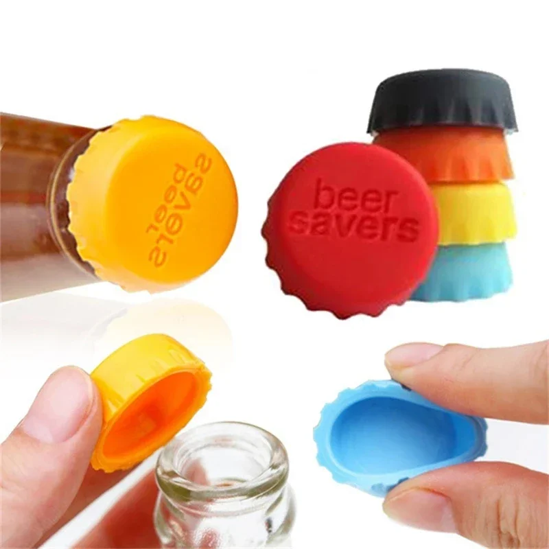 キャンディーカラーのシリコンビールボトルキャップ、6個/12 - Wine Beer Garden のレビューと価格