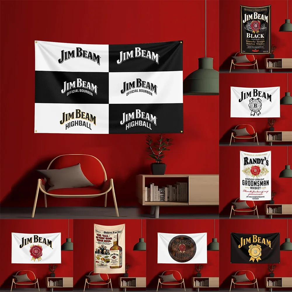 90X150CM ウイスキー・ジム・ビームズ デザインのポリ - Wine Beer Garden のレビューと価格